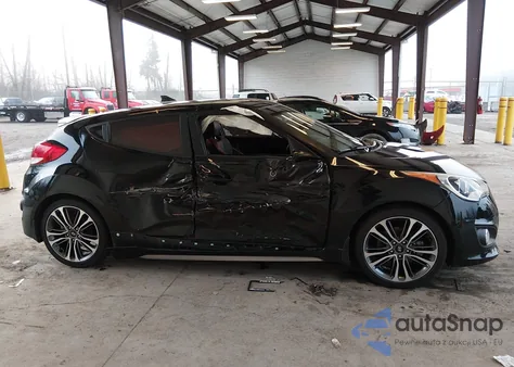 2016 Hyundai Veloster Turbo from USA, damaged, VIN KMHTC6AE0GU283371
